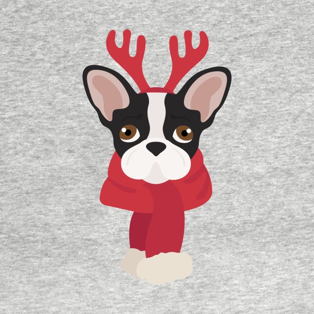 Cristmas French Bulldog by JunkyDotCom